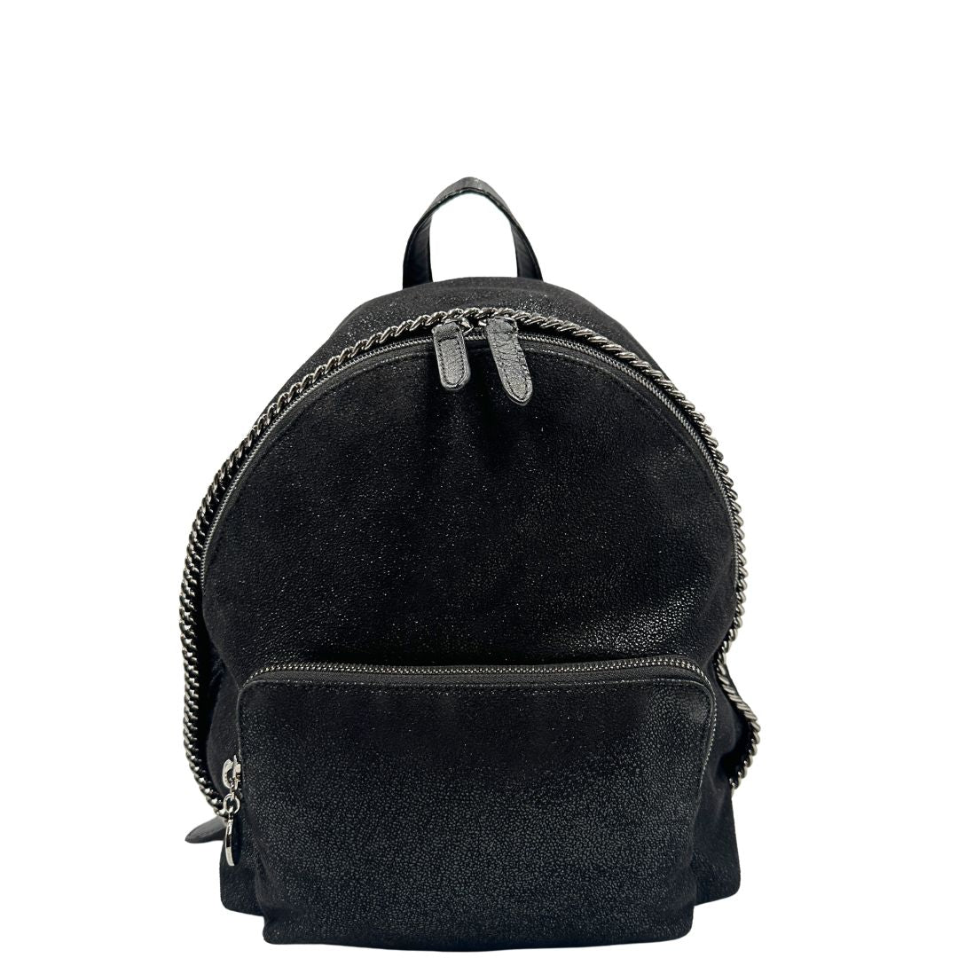 Zaino Falabella Stella McCartney in shaggy deer nero