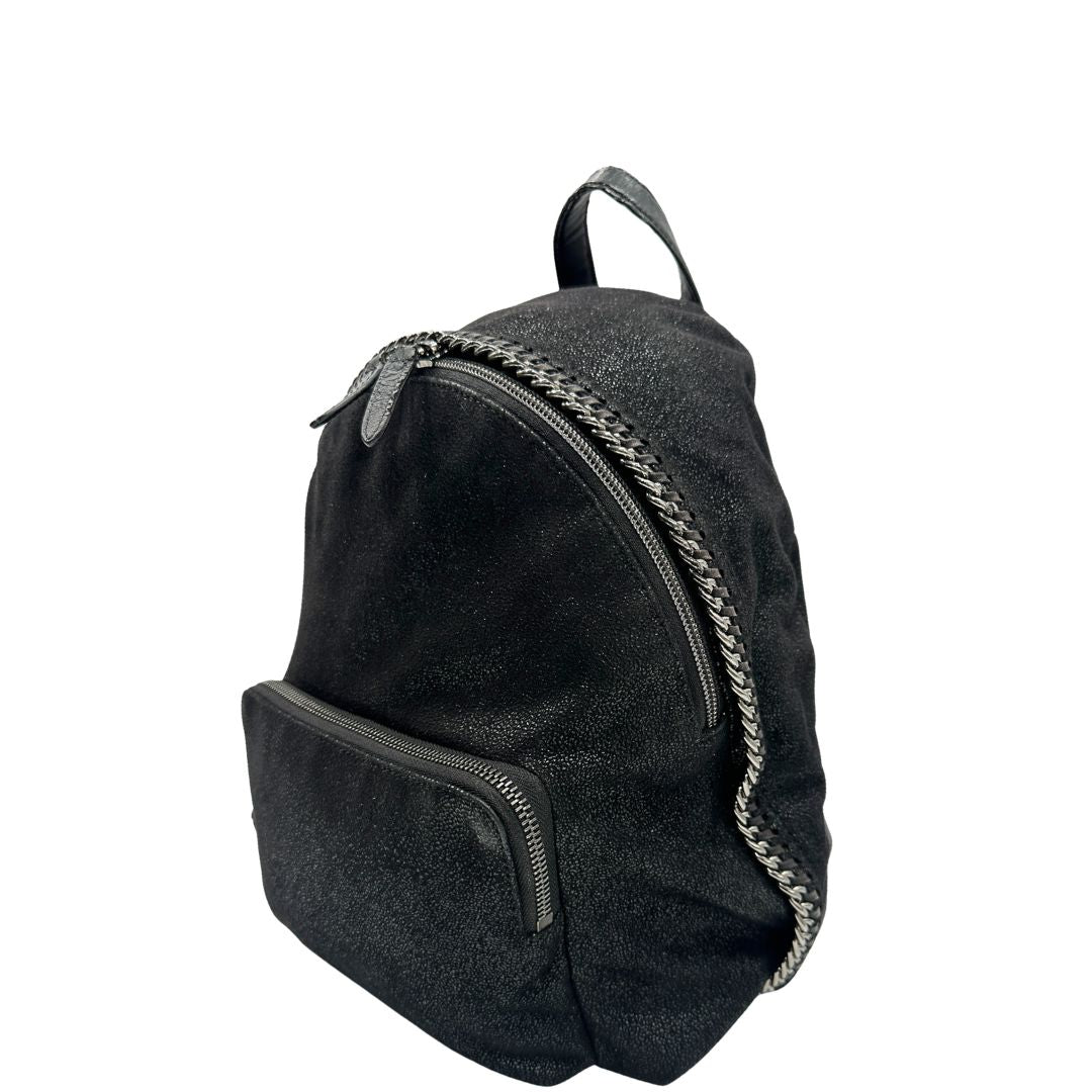 Zaino Falabella Stella McCartney in shaggy deer nero