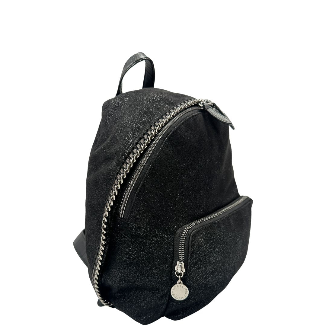 Zaino Falabella Stella McCartney in shaggy deer nero