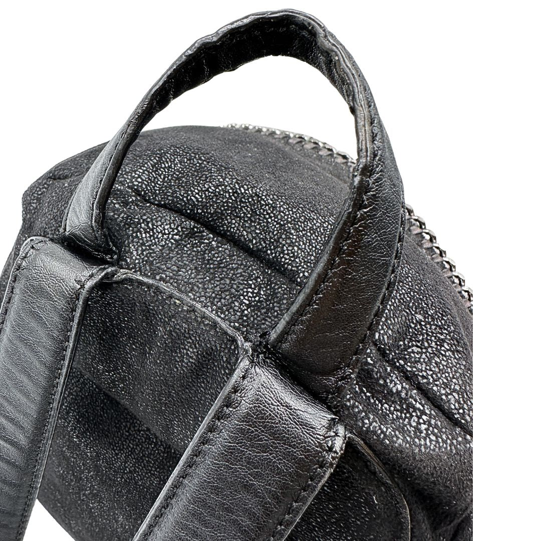 Zaino Falabella Stella McCartney in shaggy deer nero
