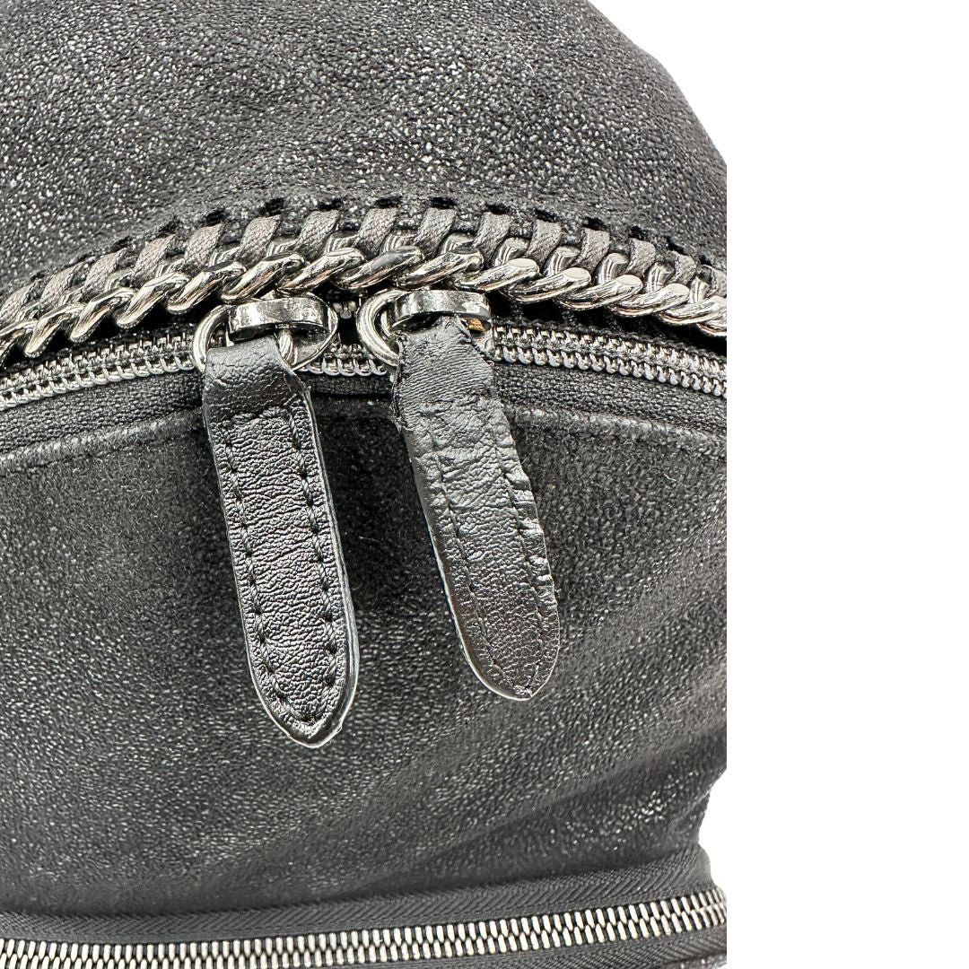 Zaino Falabella Stella McCartney in shaggy deer nero