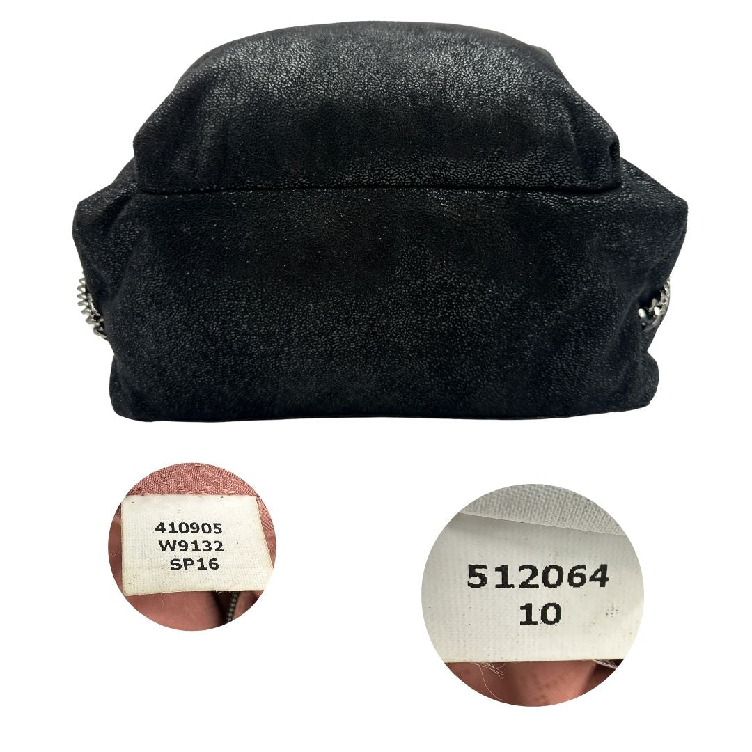 Zaino Falabella Stella McCartney in shaggy deer nero