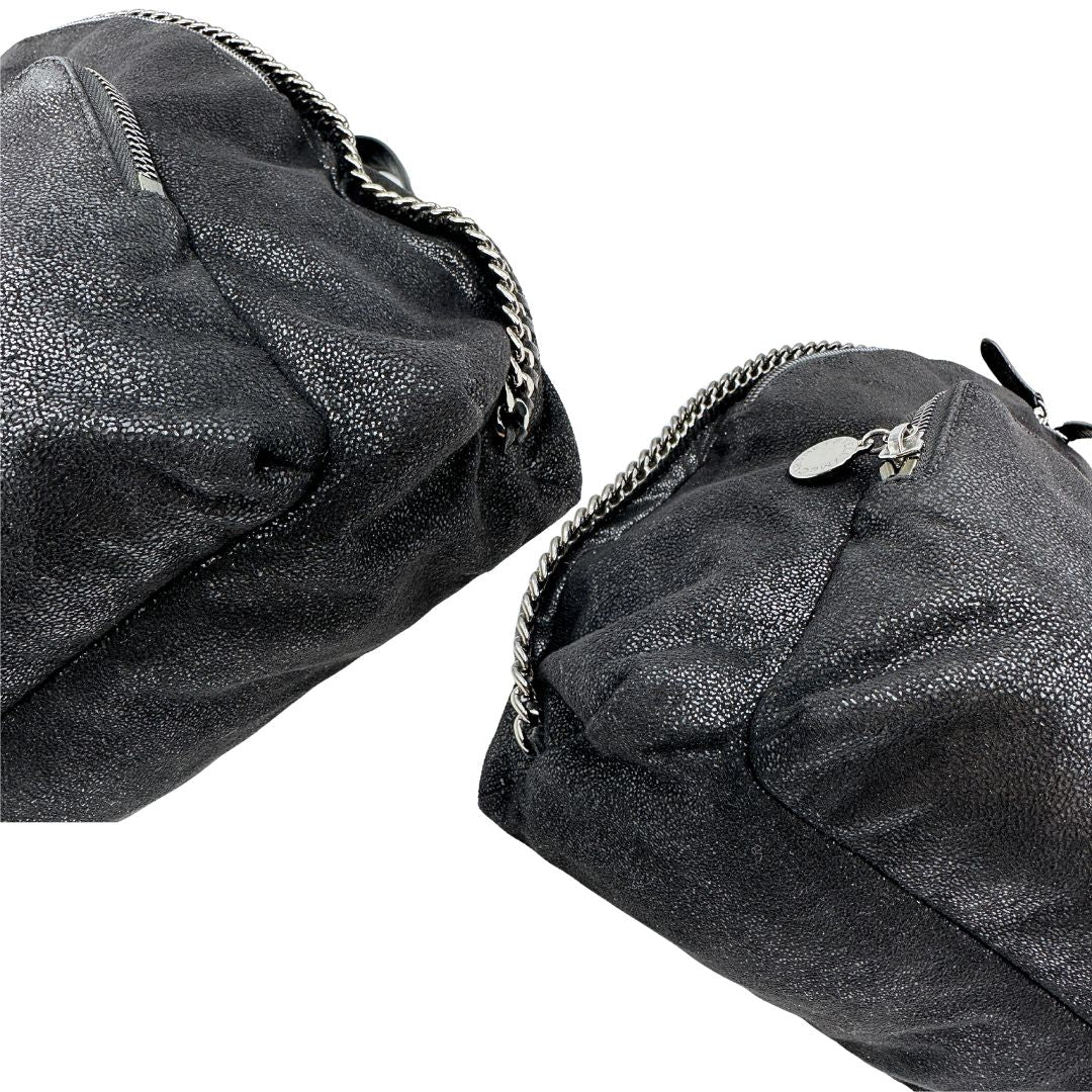 Zaino Falabella Stella McCartney in shaggy deer nero