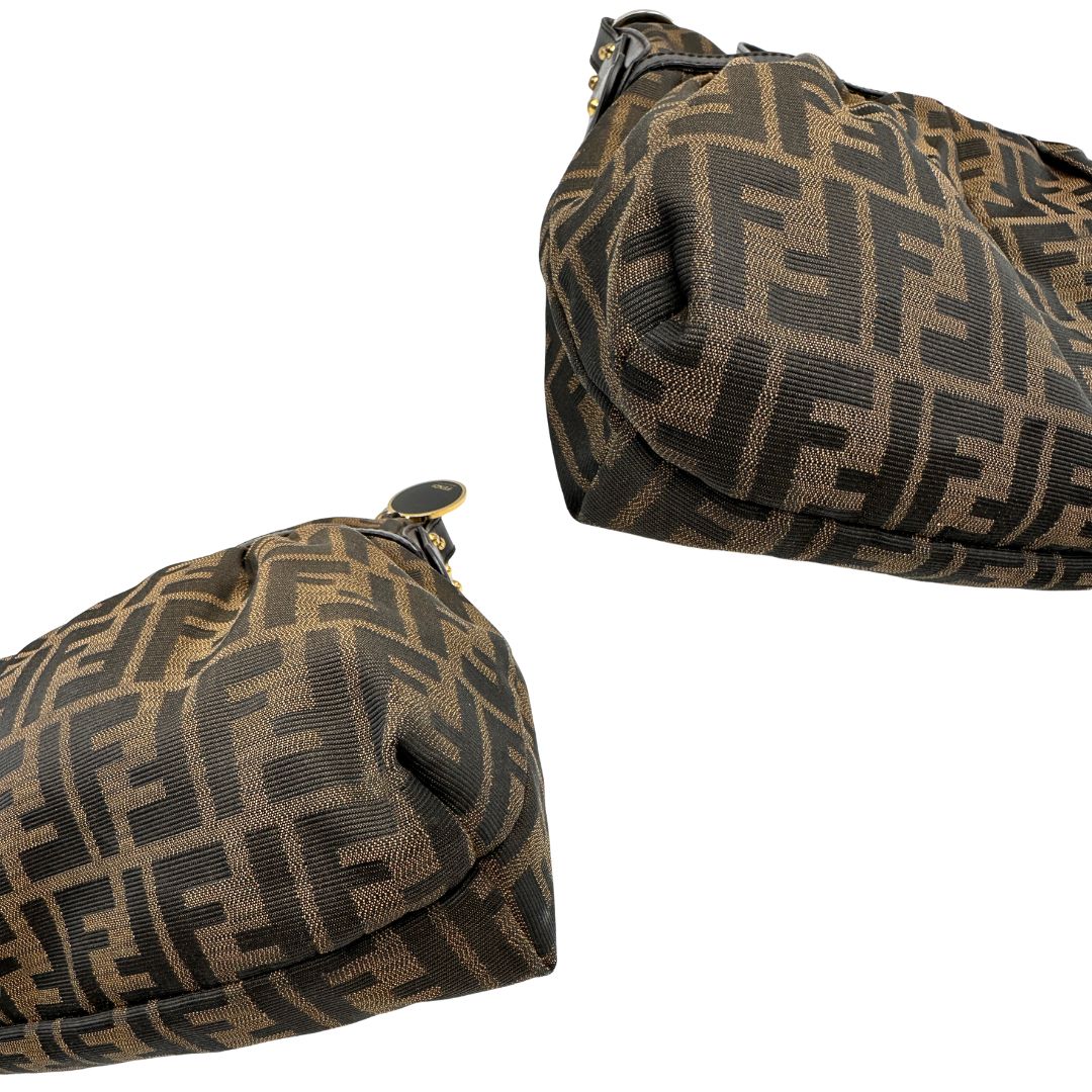 Hobo Fendi Hobo Chef Zucca in tessuto marrone