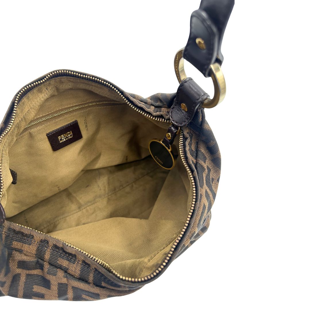 Hobo Fendi Hobo Chef Zucca in tessuto marrone