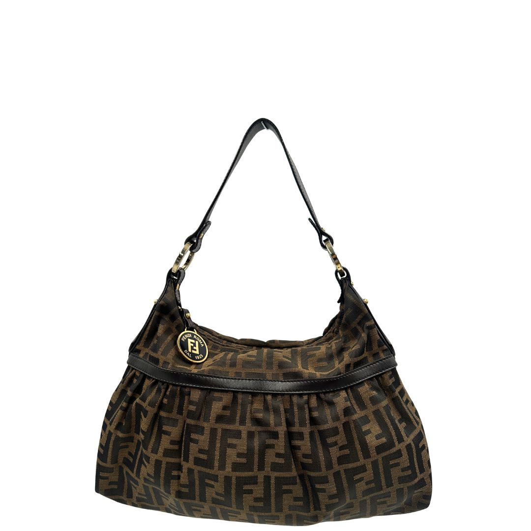 Hobo Fendi Hobo Chef Zucca in tessuto marrone