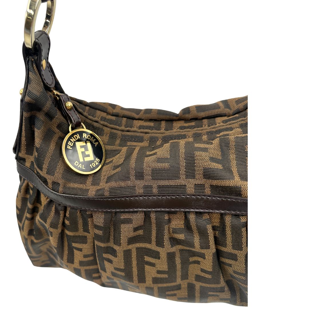 Hobo Fendi Hobo Chef Zucca in tessuto marrone