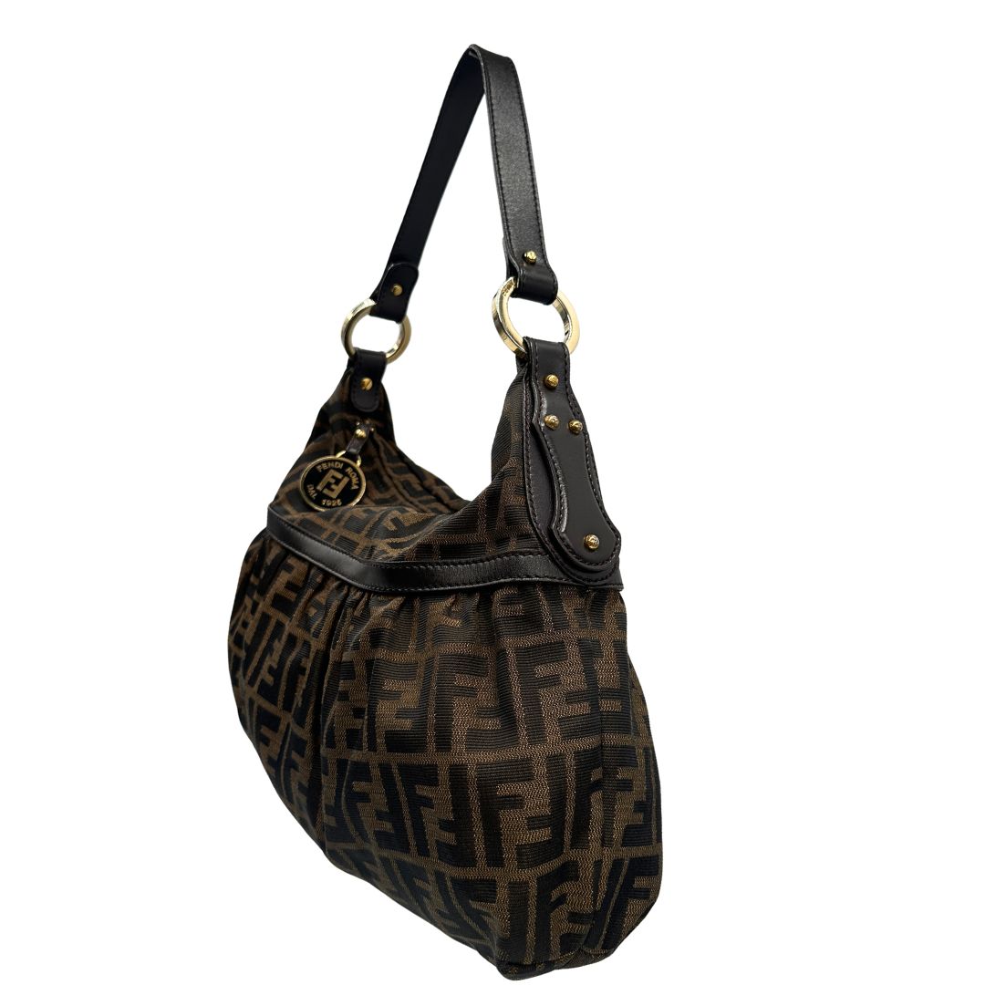 Hobo Fendi Hobo Chef Zucca in tessuto marrone