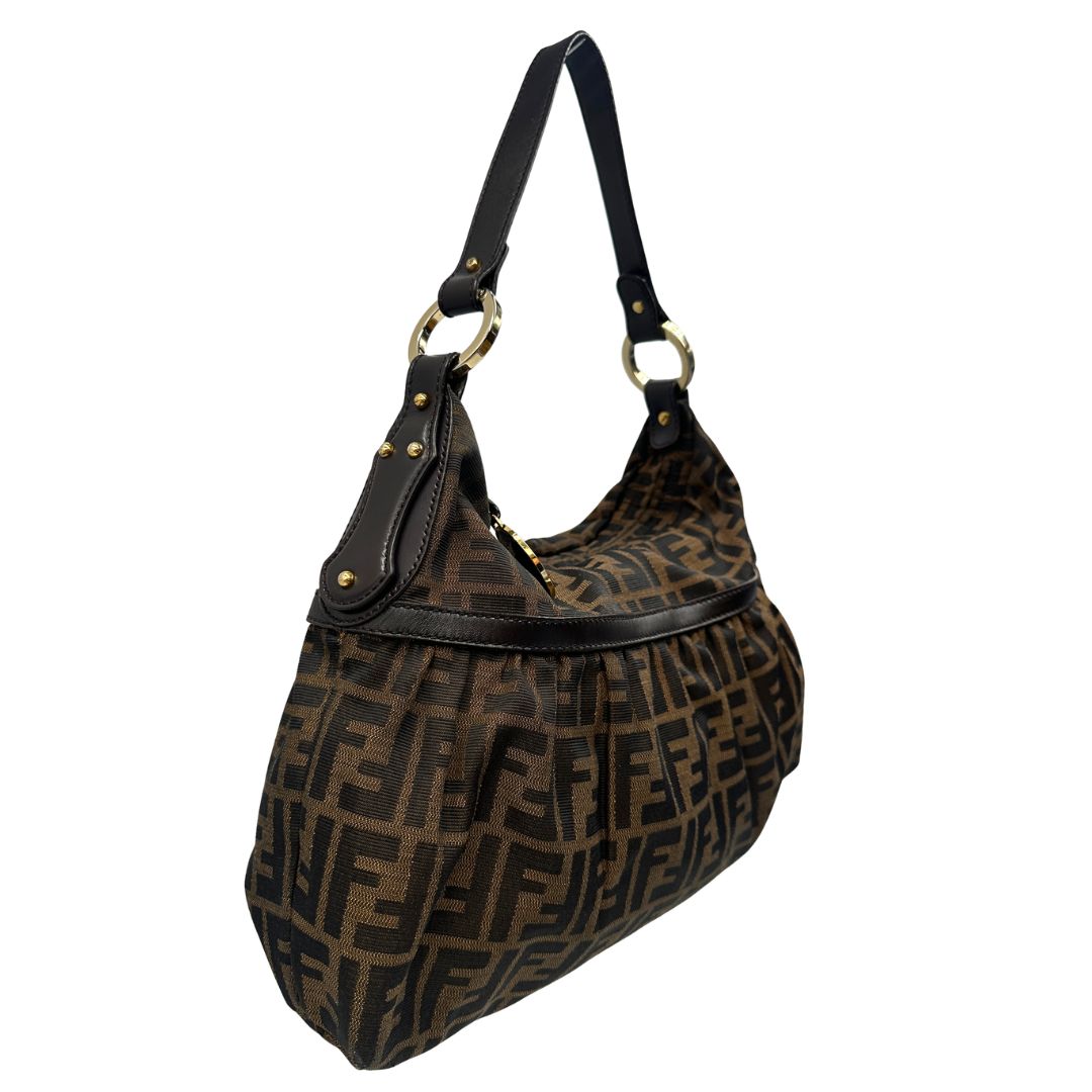Hobo Fendi Hobo Chef Zucca in tessuto marrone