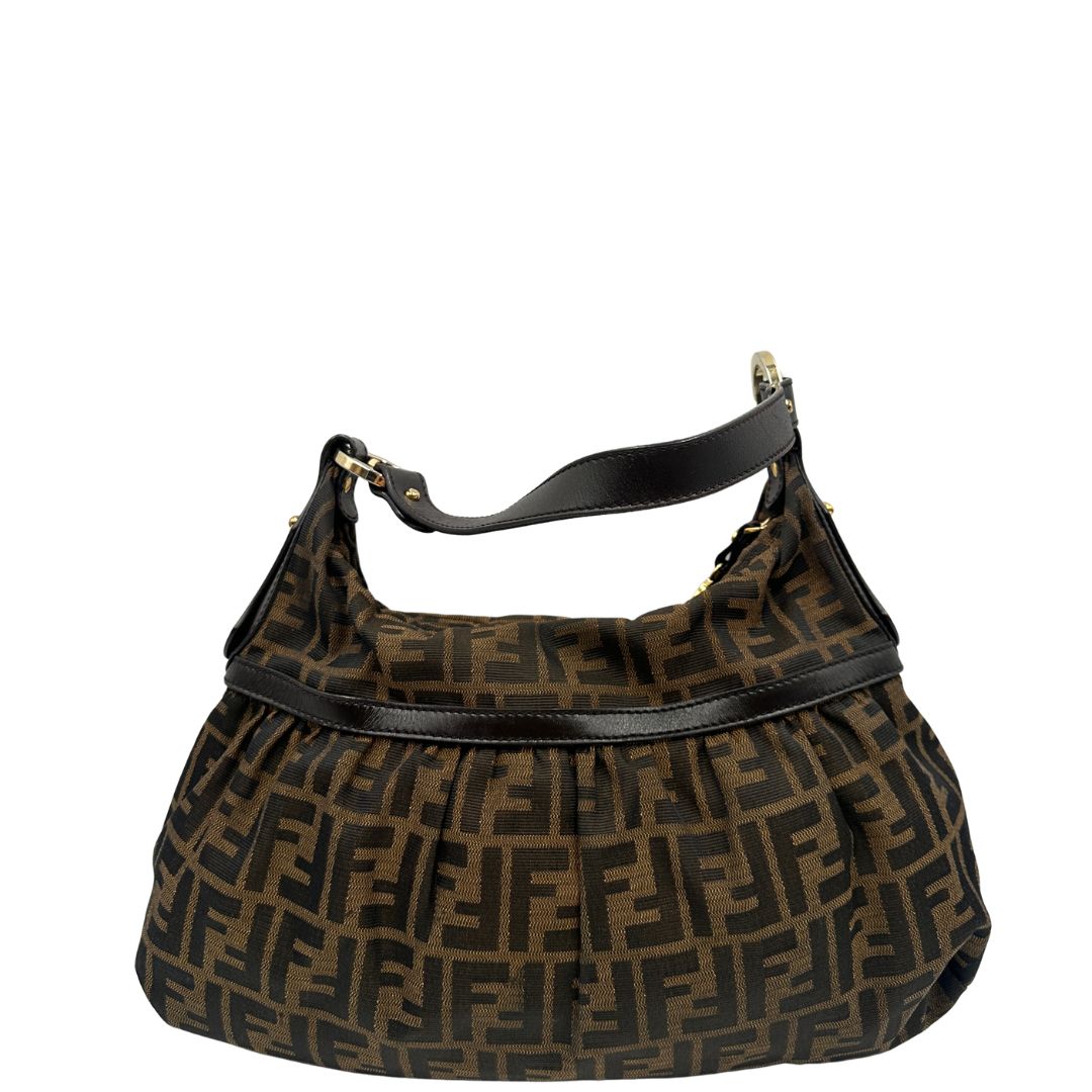 Hobo Fendi Hobo Chef Zucca in tessuto marrone