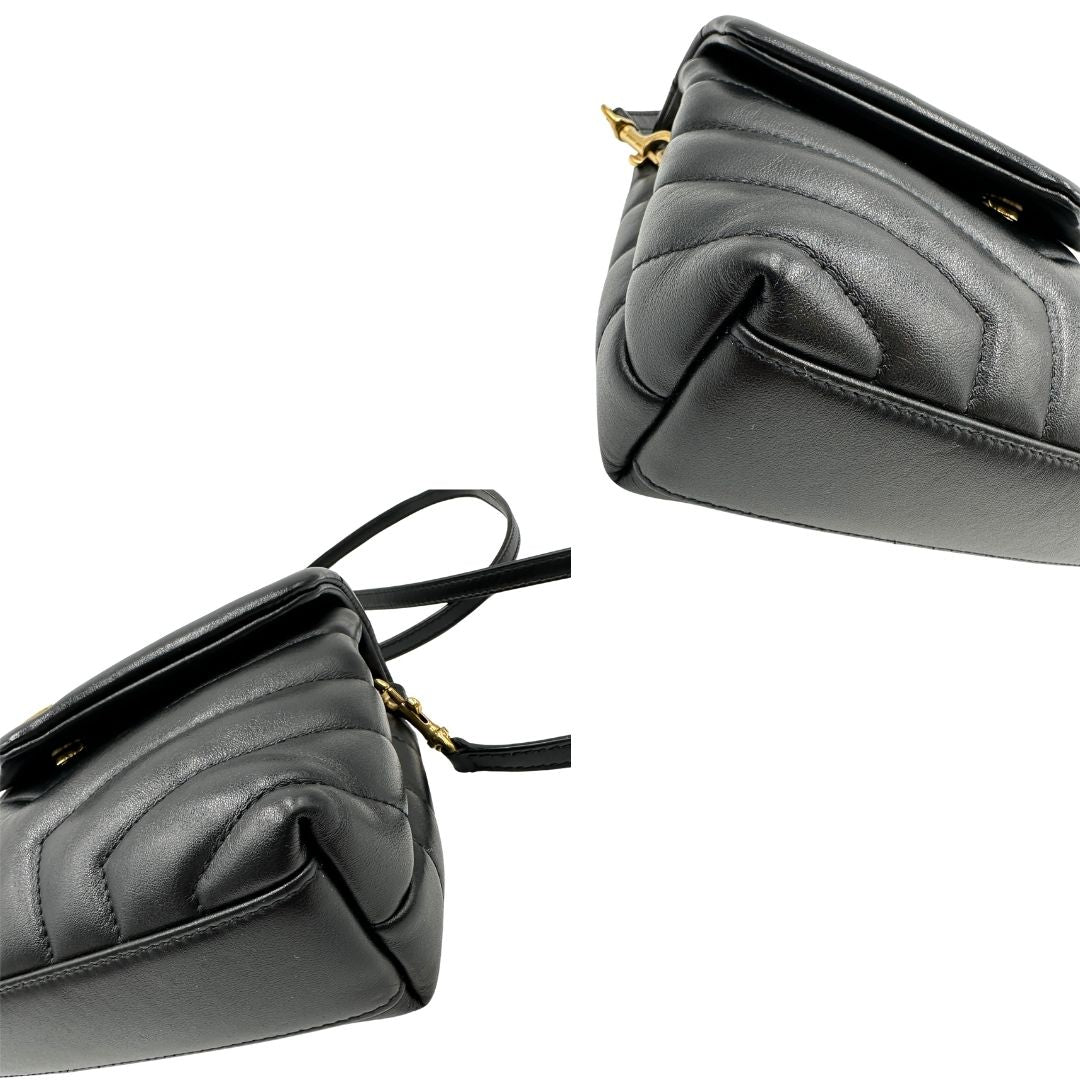 Loulou Toy Mini Saint Laurent in pelle nero
