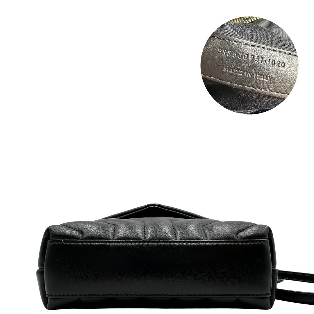 Loulou Toy Mini Saint Laurent in pelle nero