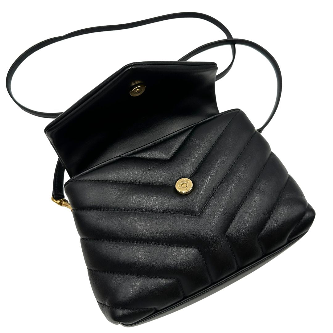 Loulou Toy Mini Saint Laurent in pelle nero