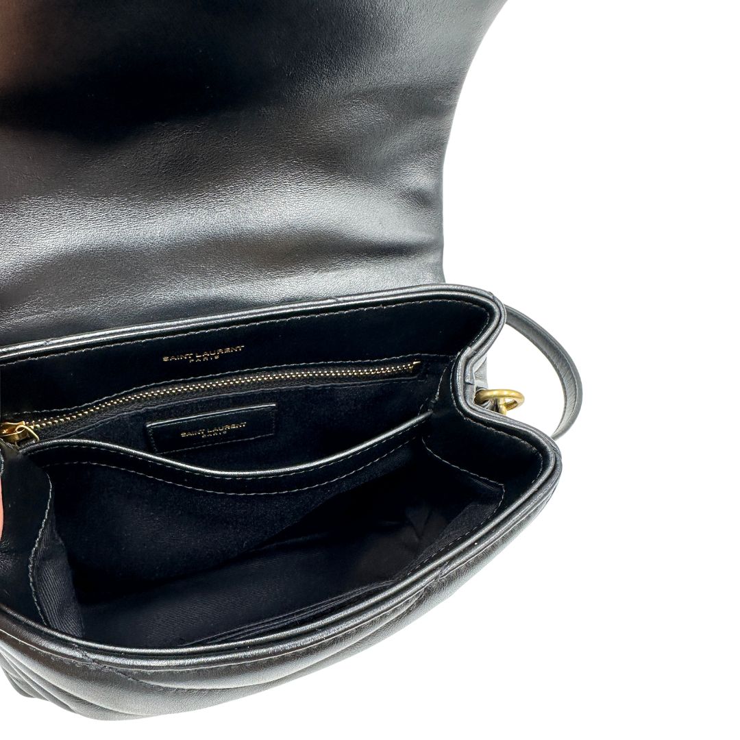 Loulou Toy Mini Saint Laurent in pelle nero