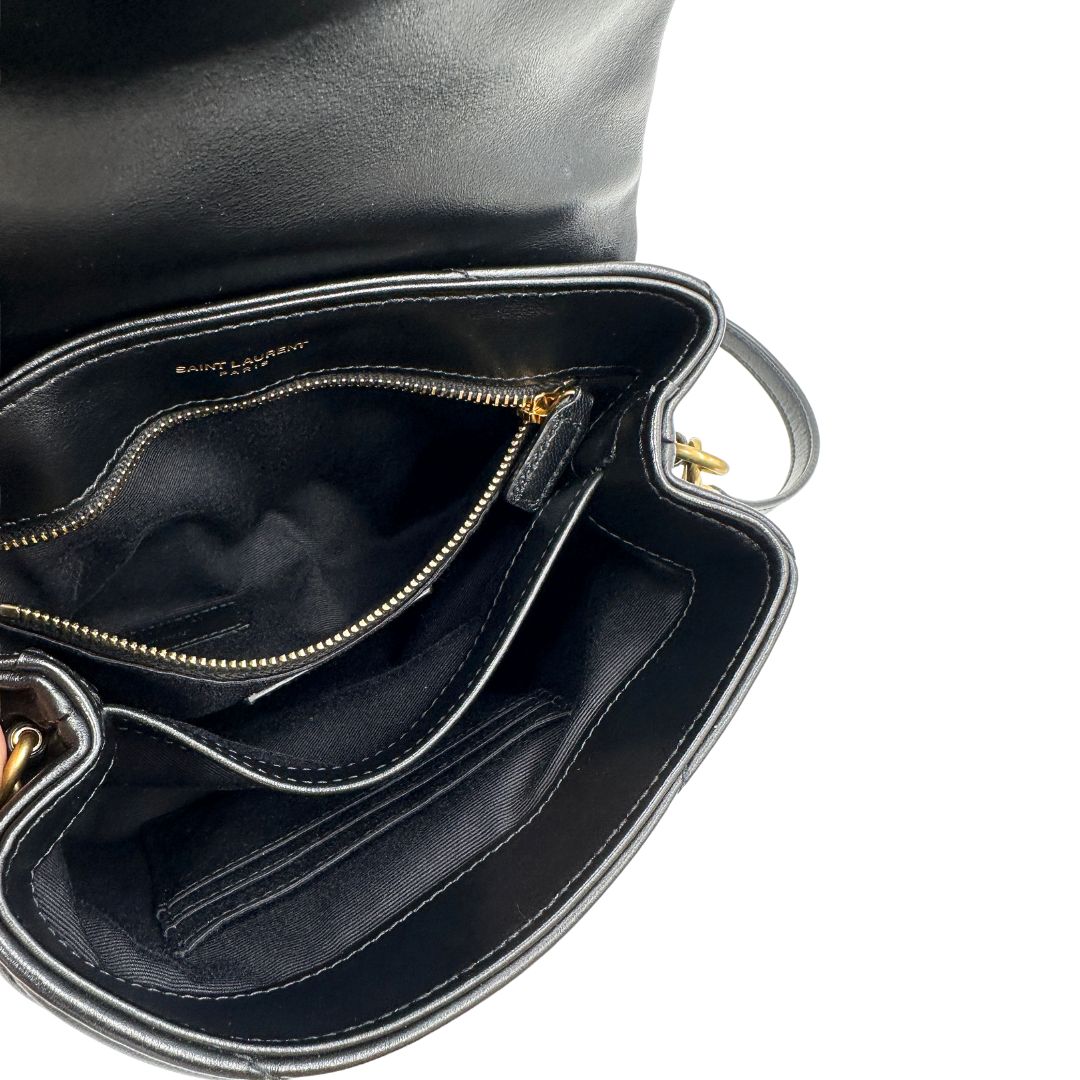 Loulou Toy Mini Saint Laurent in pelle nero