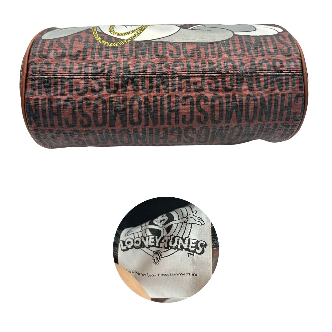 Bugs Bunny Bowler Moschino x Looney Tunes in canvas marrone