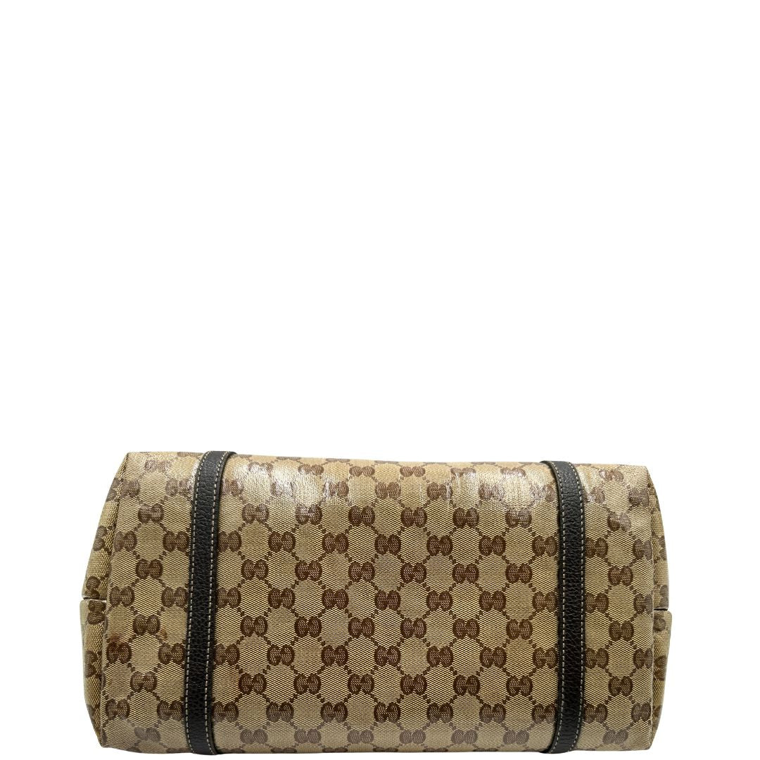 Shopper Gucci Crystal in canvas beige