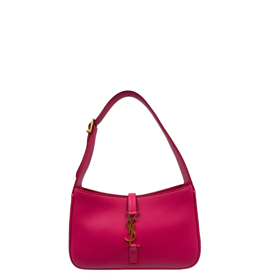 Borsa Le 5 à 7 Saint Laurent in pelle fucsia