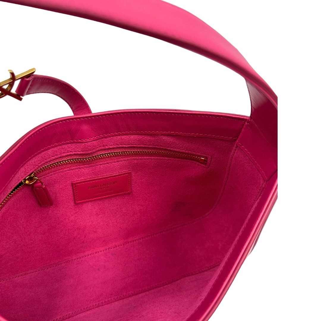 Borsa Le 5 à 7 Saint Laurent in pelle fucsia