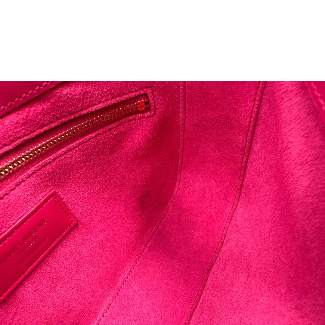 Borsa Le 5 à 7 Saint Laurent in pelle fucsia
