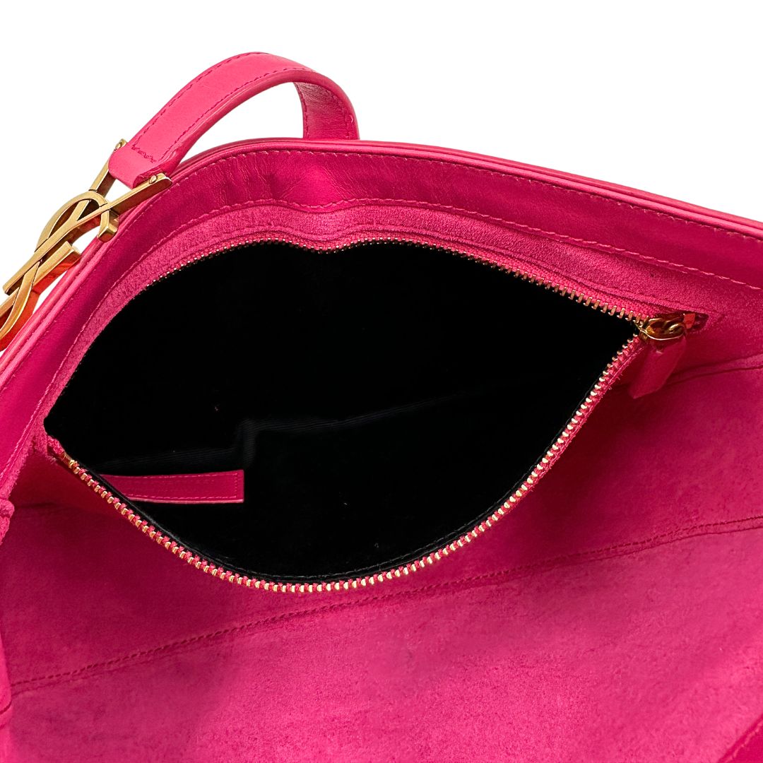 Borsa Le 5 à 7 Saint Laurent in pelle fucsia