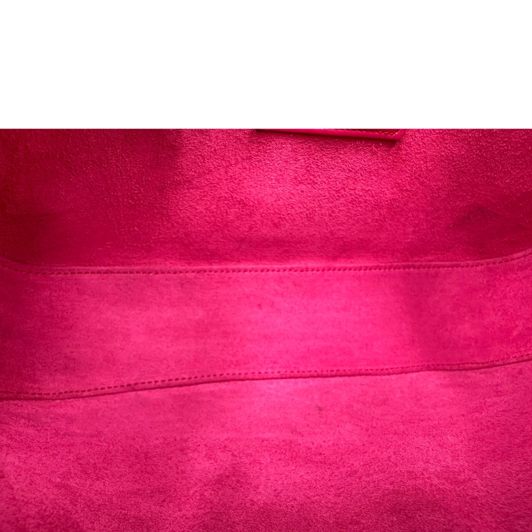 Borsa Le 5 à 7 Saint Laurent in pelle fucsia