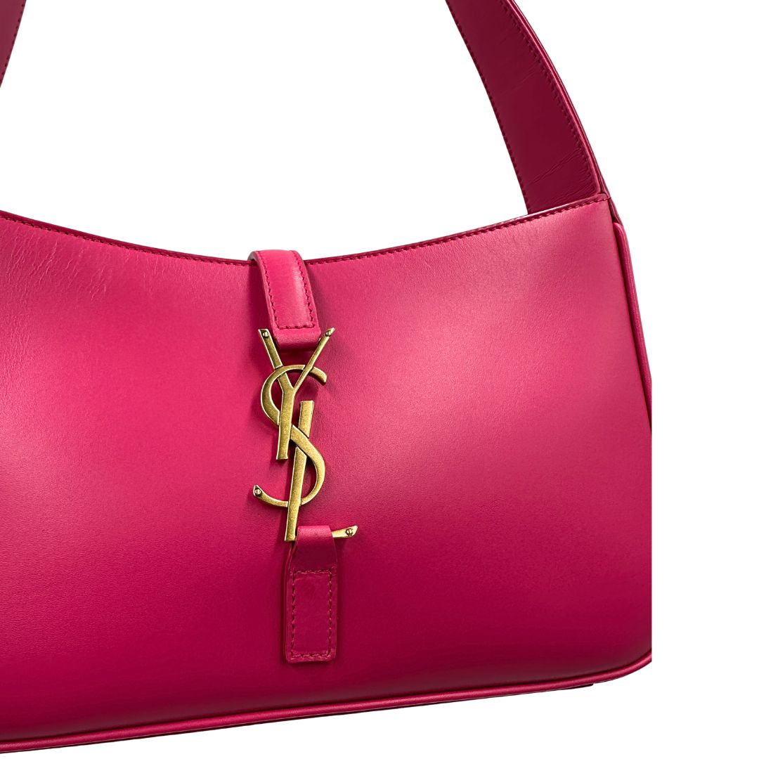 Borsa Le 5 à 7 Saint Laurent in pelle fucsia