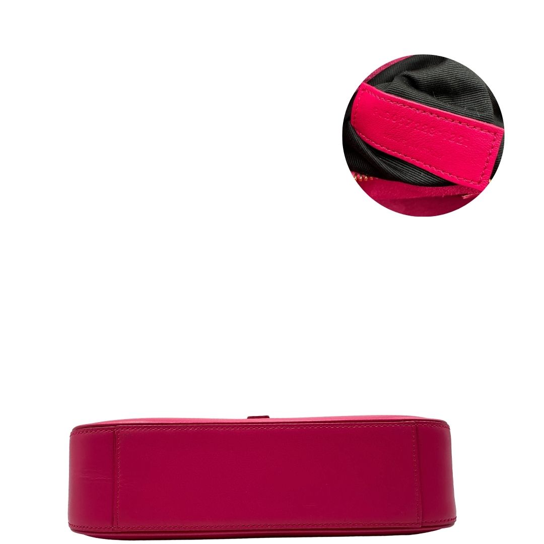 Borsa Le 5 à 7 Saint Laurent in pelle fucsia
