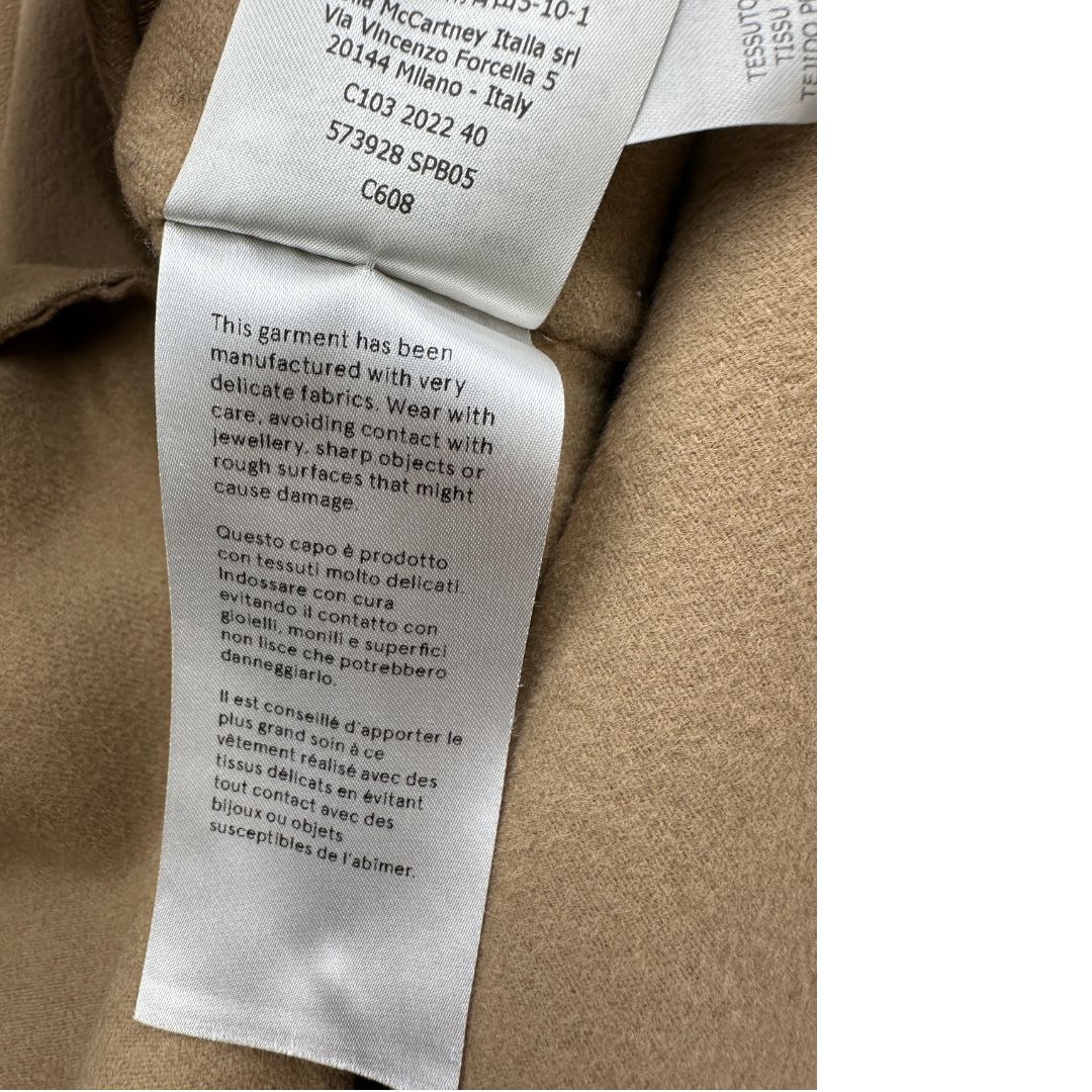 Cappotto Stella McCartney tg. 34 (100% lana, beige) – foto 8 di 8