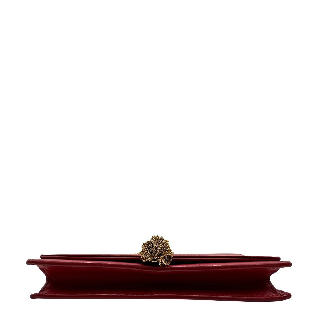 Saint Laurent Kate Wallet On Chain rosso