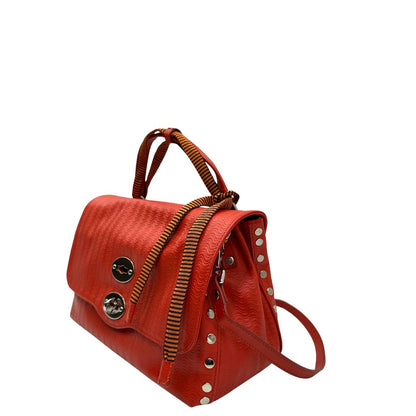 lato Borsa Zanellato in pelle arancione trama Blandine; munita di un manico singolo e una tracolla amovibile e regolabile. Completa di dustbag e cartellini, di lusso, originale, ottime condizioni. 