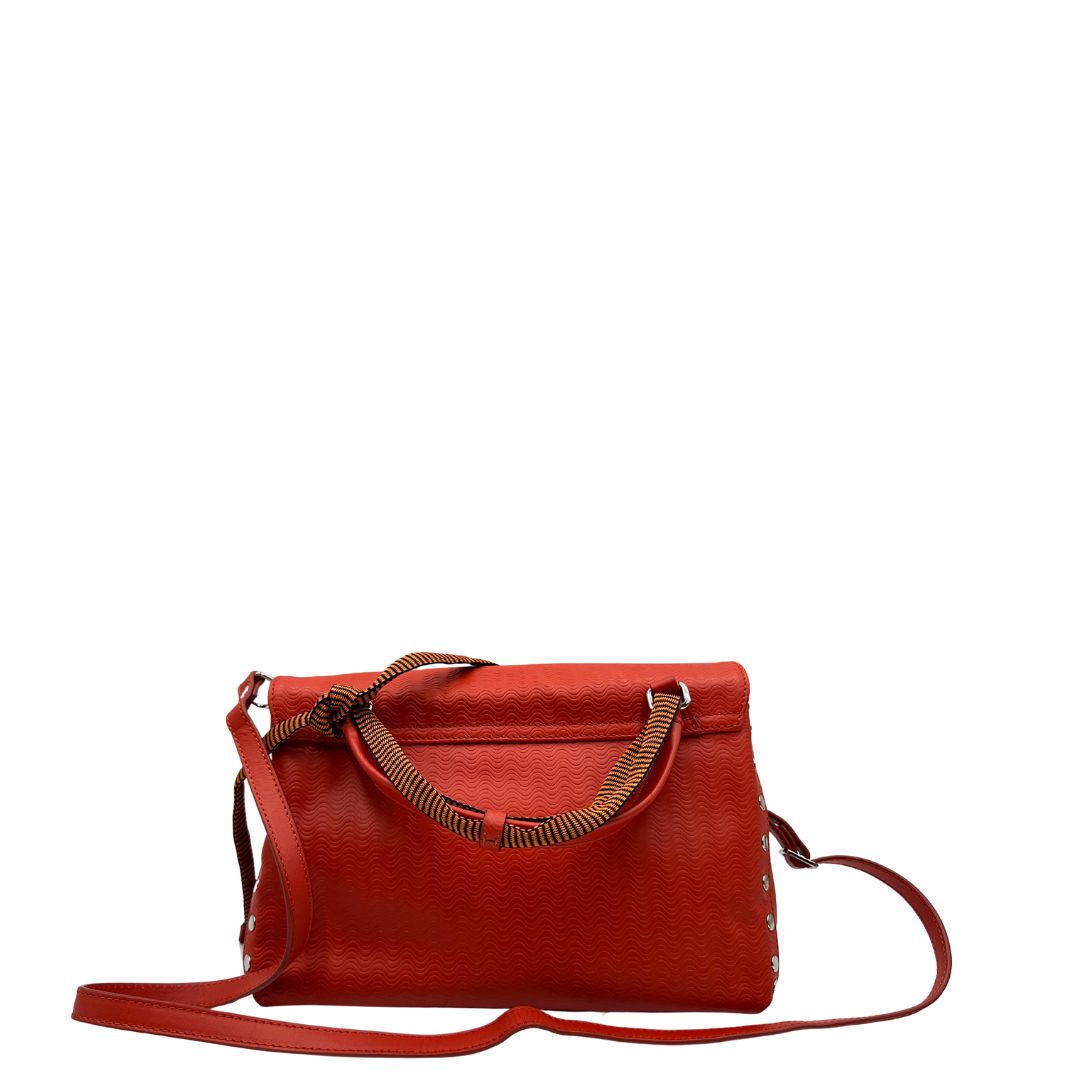 retro Borsa Zanellato in pelle arancione trama Blandine; munita di un manico singolo e una tracolla amovibile e regolabile. Completa di dustbag e cartellini, di lusso, originale, ottime condizioni. 