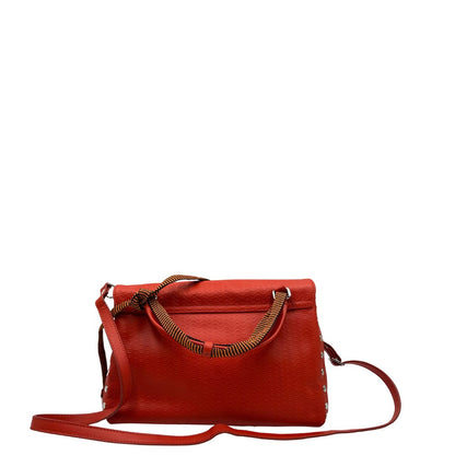 retro Borsa Zanellato in pelle arancione trama Blandine; munita di un manico singolo e una tracolla amovibile e regolabile. Completa di dustbag e cartellini, di lusso, originale, ottime condizioni. 