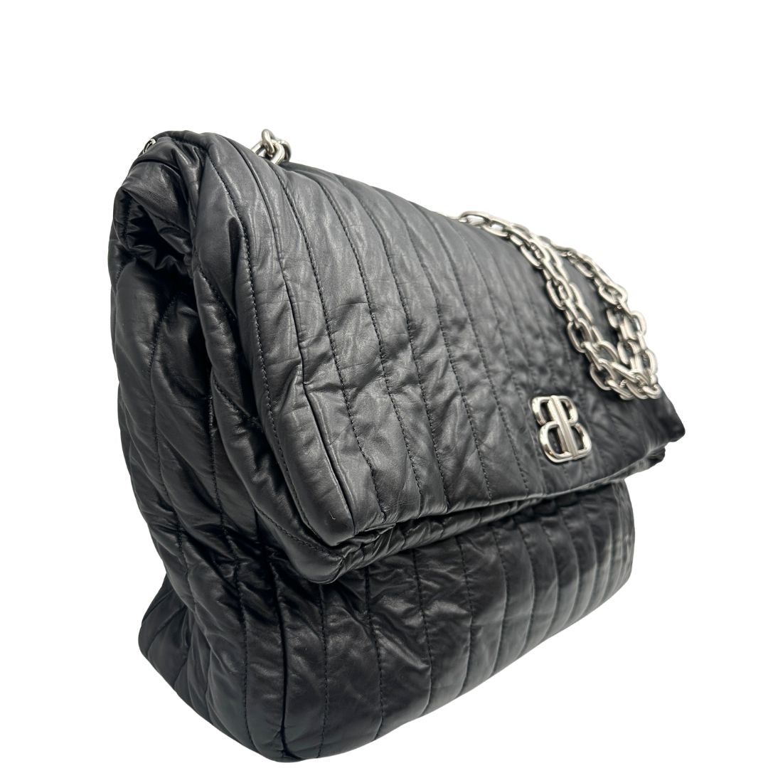 Borsa Monaco Balenciaga (pelle, nero) – foto 3 di 14