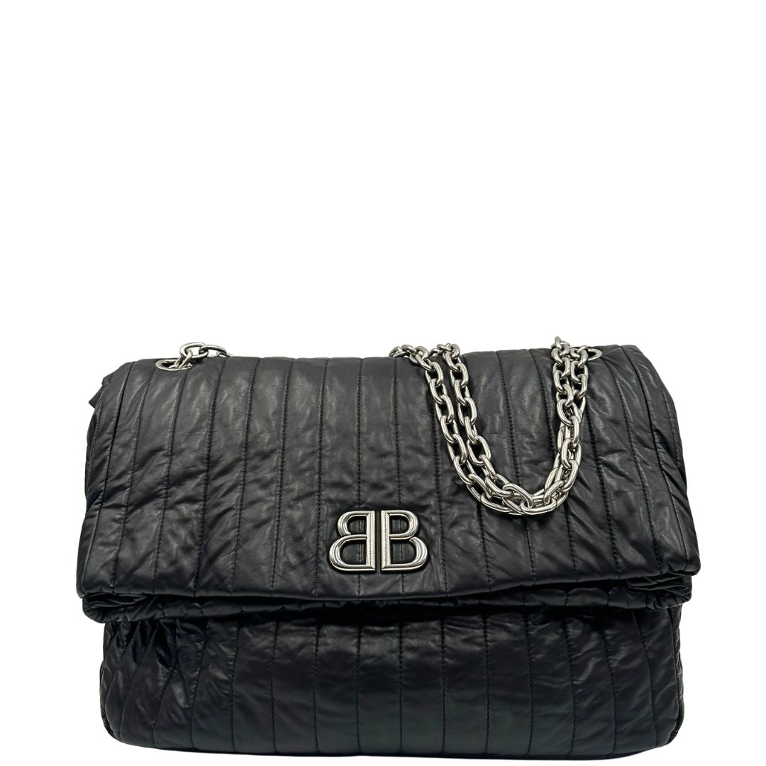 Borsa Monaco Balenciaga (pelle, nero) – foto 2 di 14