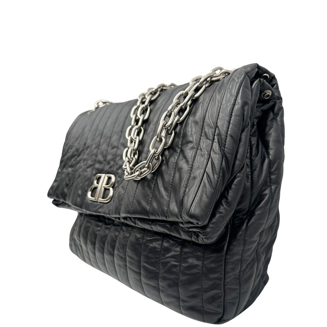Borsa Monaco Balenciaga (pelle, nero) – foto 4 di 14