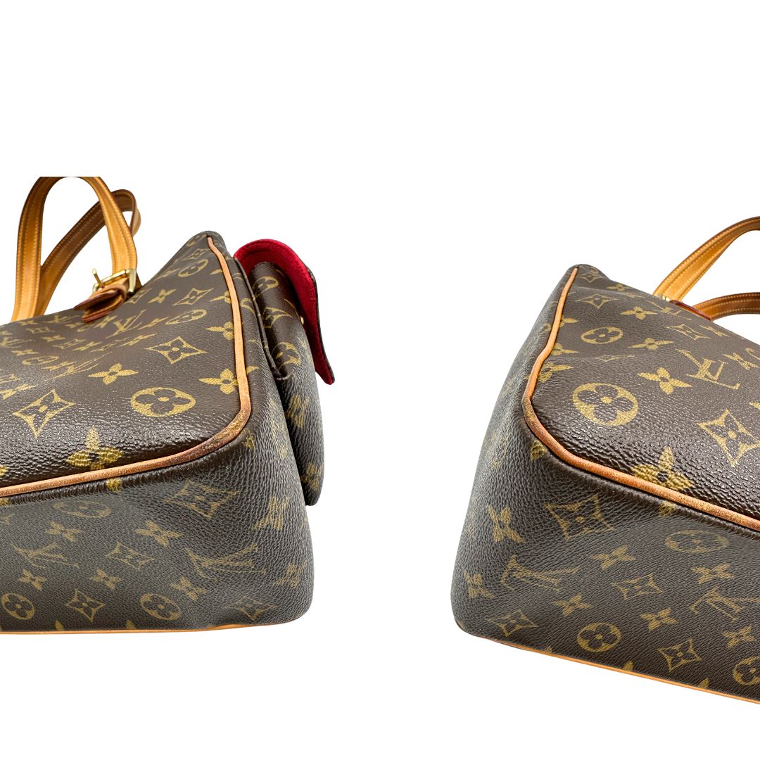 angoli  Borsa Multipli Citè LV in canvas monogram, di lusso, originale, ottime condizioni, usata.