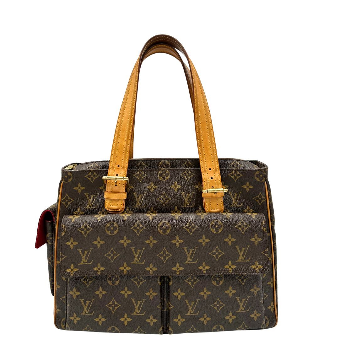 front  Borsa Multipli Citè LV in canvas monogram, di lusso, originale, ottime condizioni, usata. 