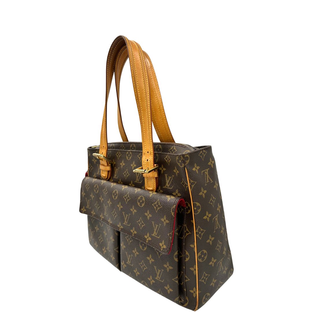 lato  Borsa Multipli Citè LV in canvas monogram, di lusso, originale, ottime condizioni, usata.
