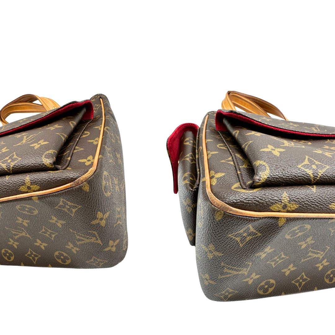 angoli  Borsa Multipli Citè LV in canvas monogram, di lusso, originale, ottime condizioni, usata. 