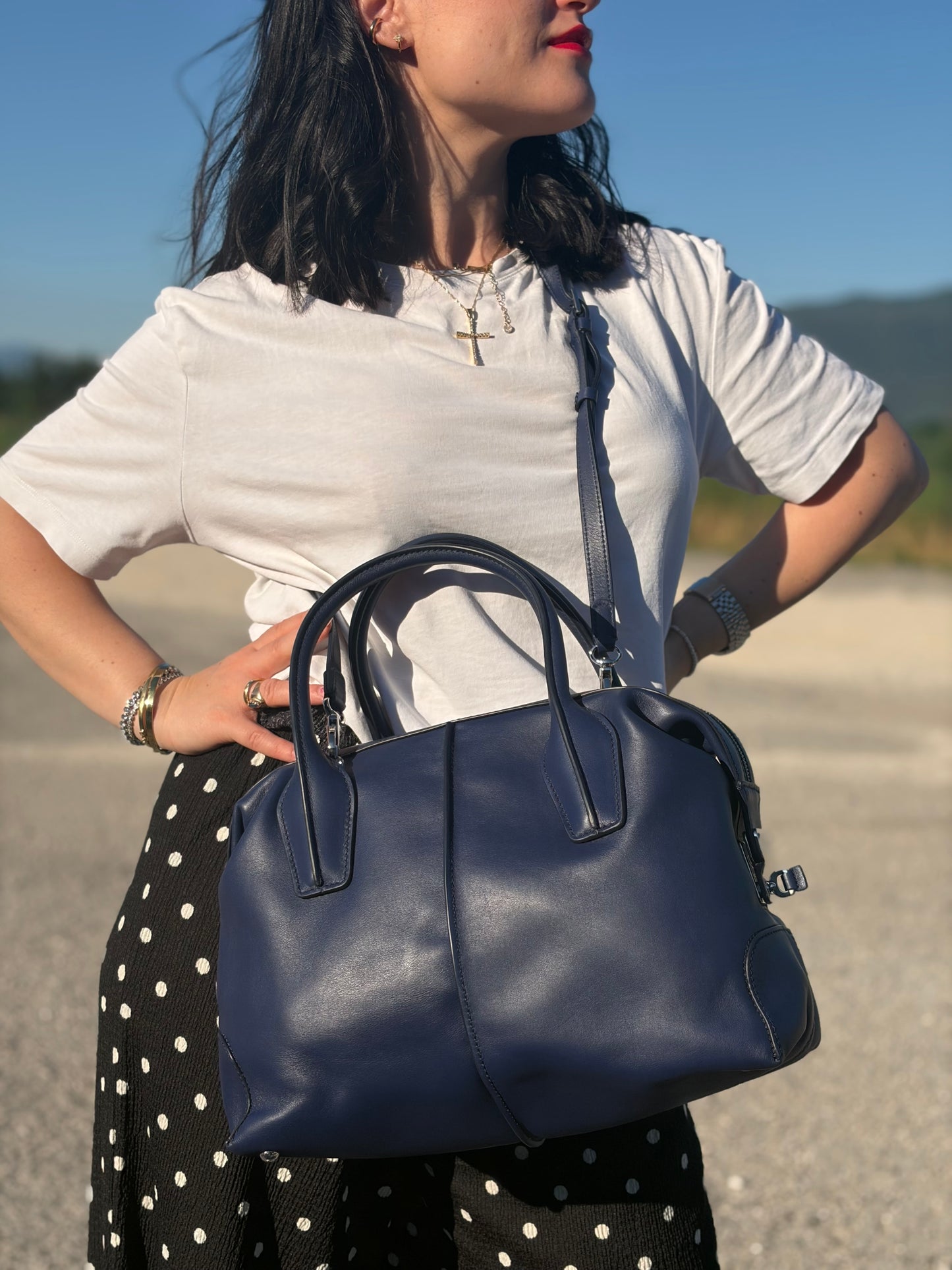 Borsa Tod's D-Styling blu