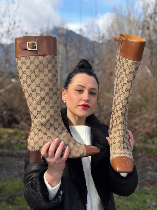 Stivali Gucci GG Supreme tg. 38,5