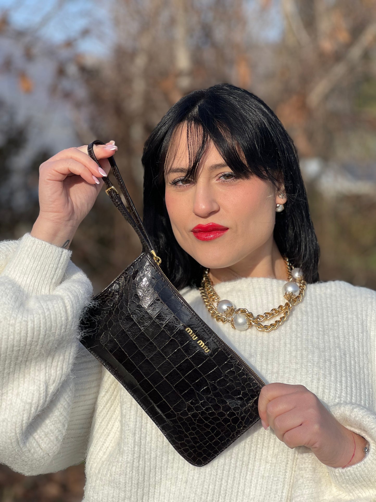 Pochette Miu Miu cocco