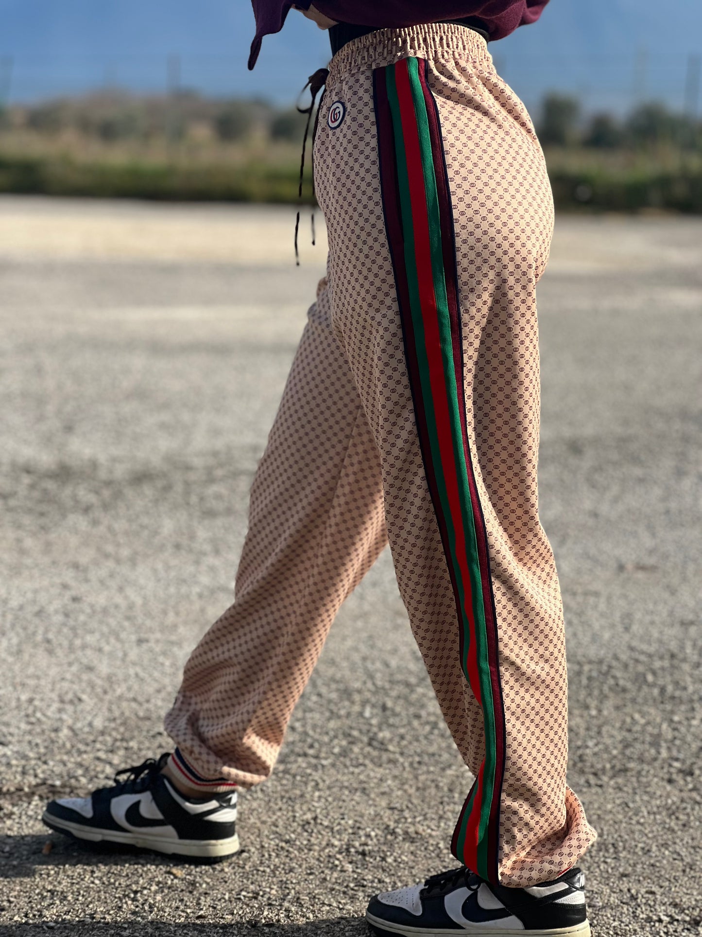 Pantalone Tuta uomo Gucci Interlocking G print jersey TG. L