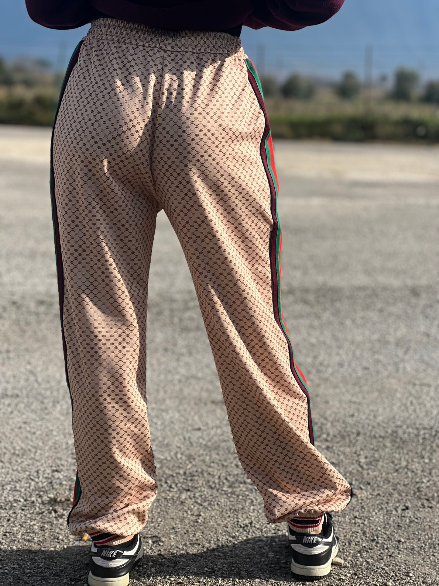 Pantalone Tuta uomo Gucci Interlocking G print jersey TG. L