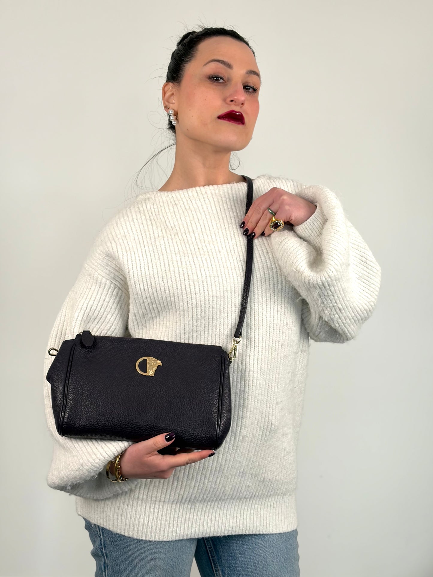 Borsa Versace Collezione viola