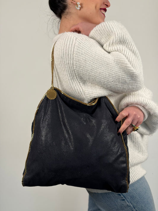 Fold over tote Falabella Stella McCartney blu