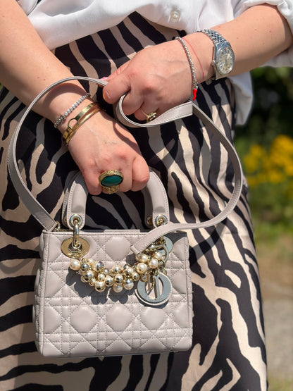 Borsa Lady Dior grigia piccola