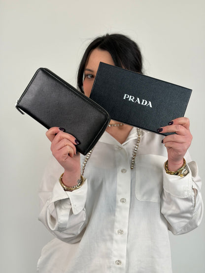 Portadocumenti Prada nero
