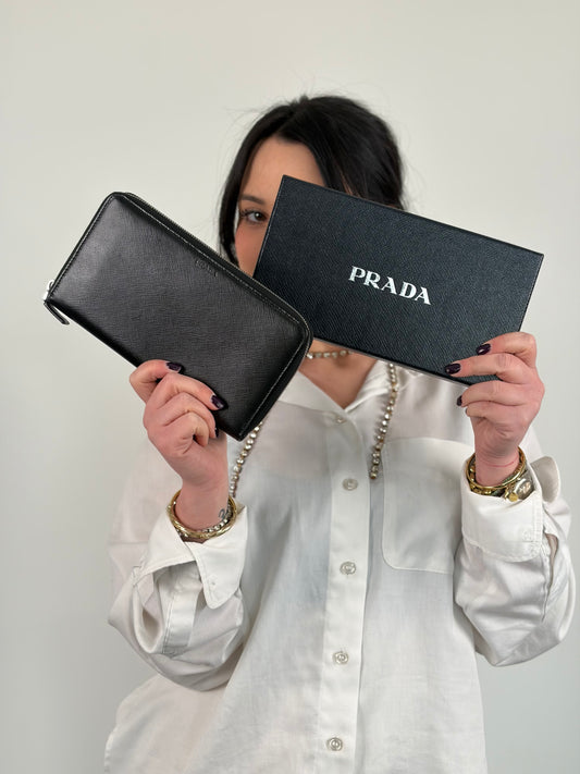 Portadocumenti Prada nero